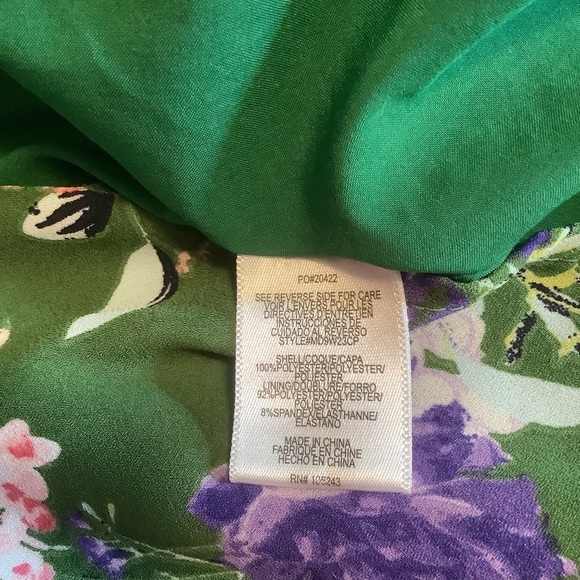 Bobeau Green Wrap Midi Dress with Tie Front - Picture 7 of 8